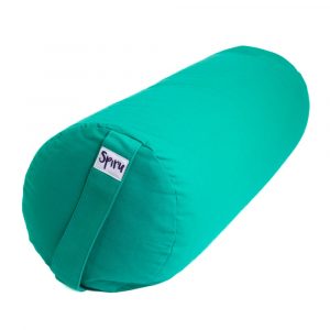 Yoga Bolster Smaragd Groen Rond Katoen - Effen - 59 x 21,5 cm