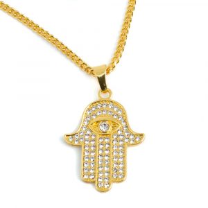 Amulet Goudkleurig Hamsa Hand (35 mm)