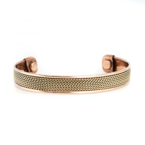 Koperen Magneet Armband "Grid"