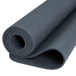 Spiru TPE Yogamat Antraciet- Extra Dik - 6 mm - 183 x 61 cm