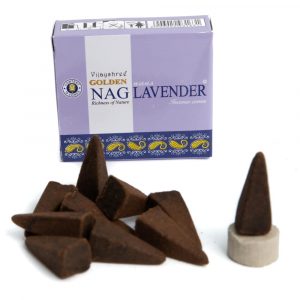 Golden Nag Lavendel Wierookkegels (1 pakje)