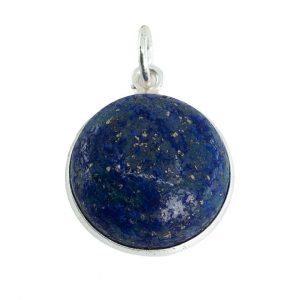 Edelsteen Hanger Rond Vriendschap - Lapis Lazuli - 925 Zilver (15 mm)