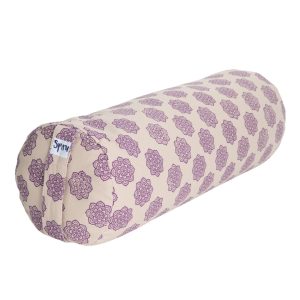 Yoga Bolster Beige Rond Katoen -  Mandala - 59 x 21,5 cm