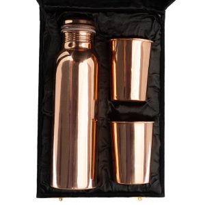 Spiru Koperen Waterfles & Bekers - Cadeau Set