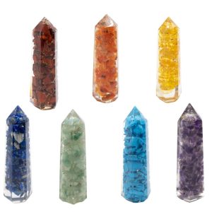 7 Chakra Orgonite Obelisk Set - Bundel