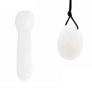 Witte Jade Yoni Ei & Stick Set - Bundel