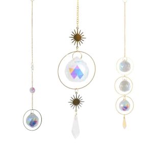 Feng Shui Regenboog Hangers met Kristallen Set